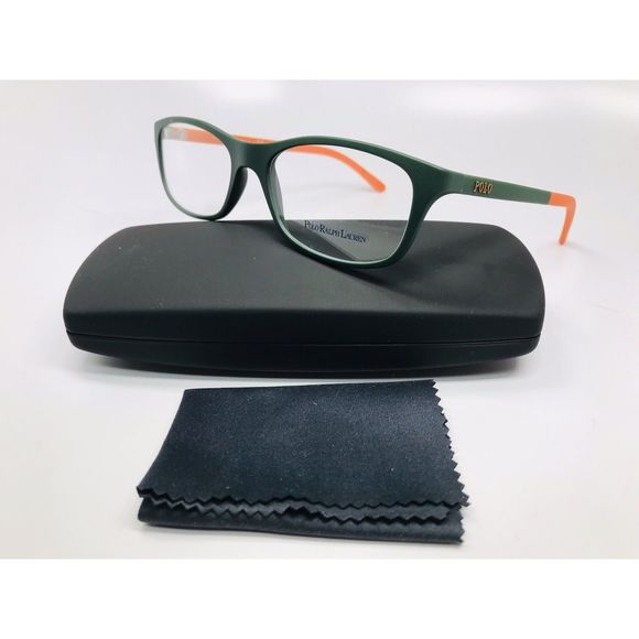 ??New Polo PH 2125 5508 Green & Orange Eyeglasses 54mm with Case & Cloth